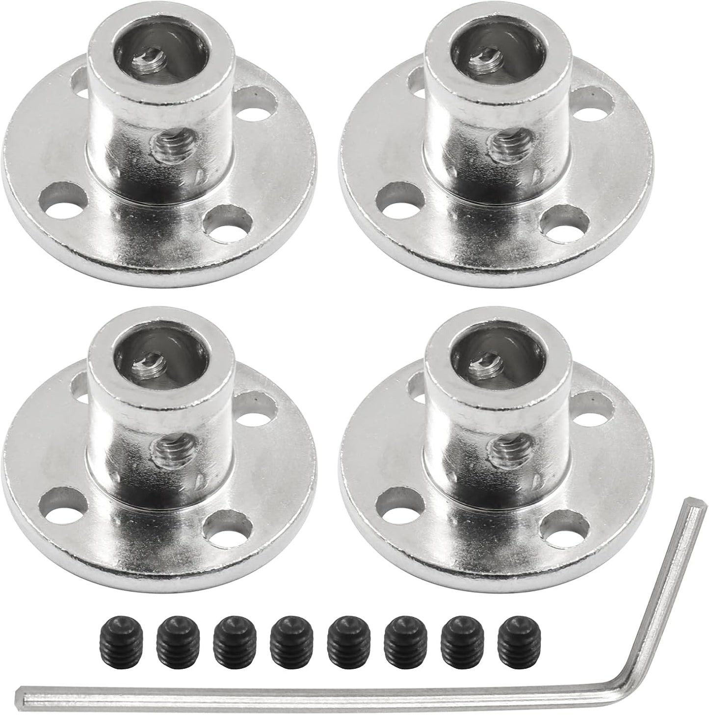 4 Conectores Brida 0.236pulg Eje Rígido para Impresora 3D
