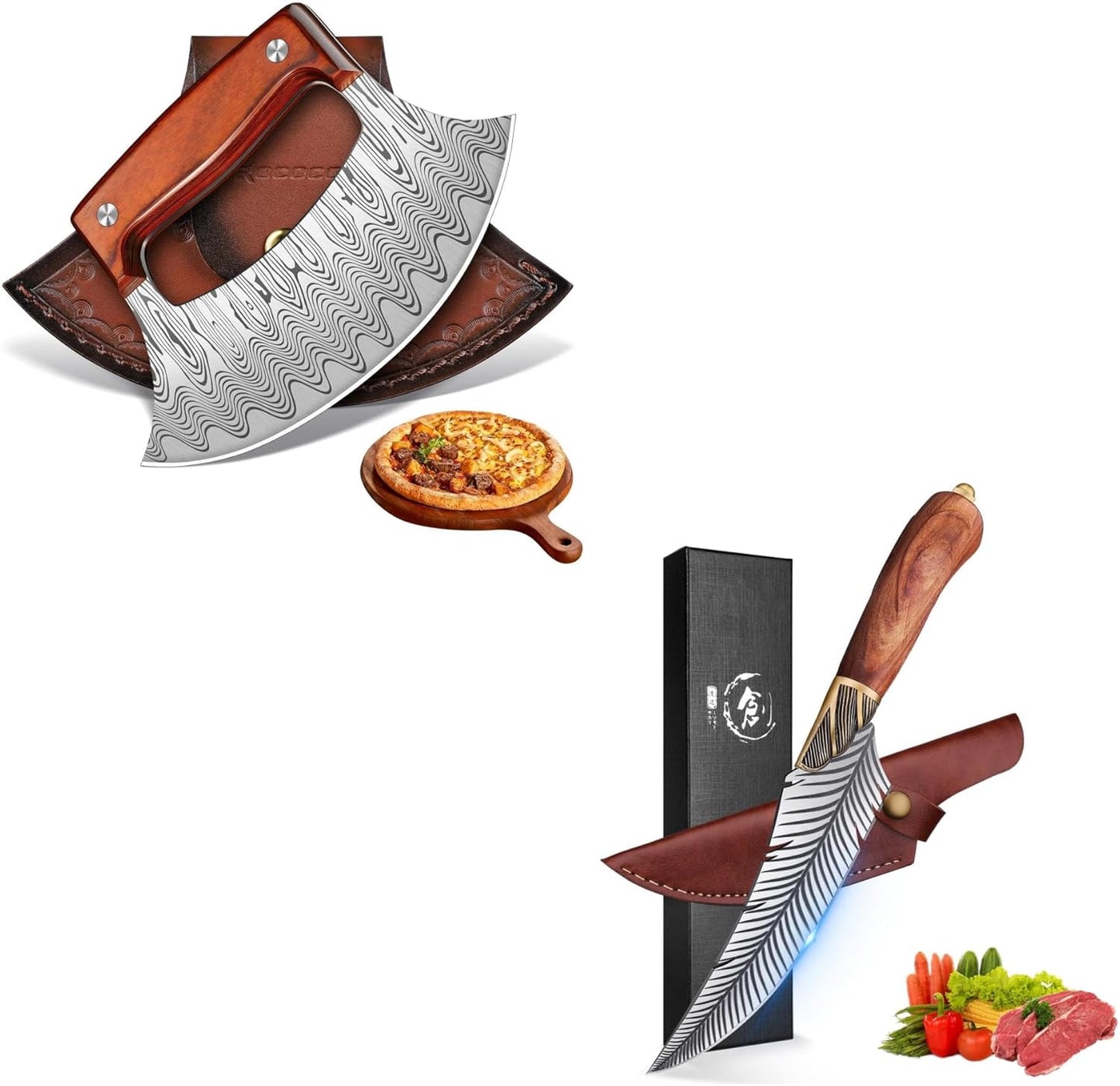 Cortador pizza cuchillo Ulu deshuesador multiuso cocina