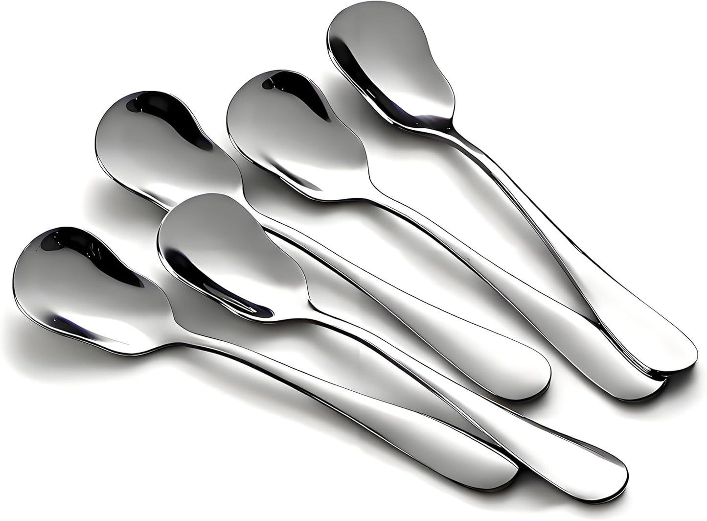5 Cucharas Postre Acero Inox 6.7pulg Té Helado Hogar