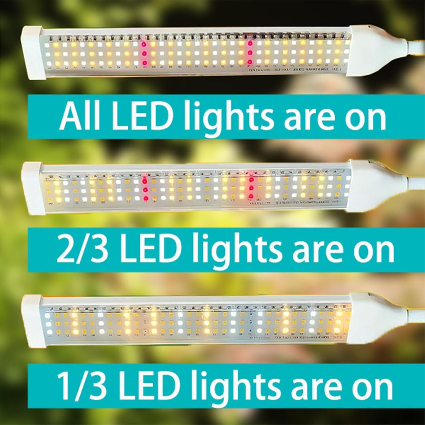 Luz LED cultivo plantas interior 105 LEDs ajustable