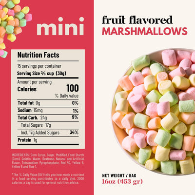 Mini malvaviscos con sabor a fruta de Pascua sin gluten 3 x 1 libra