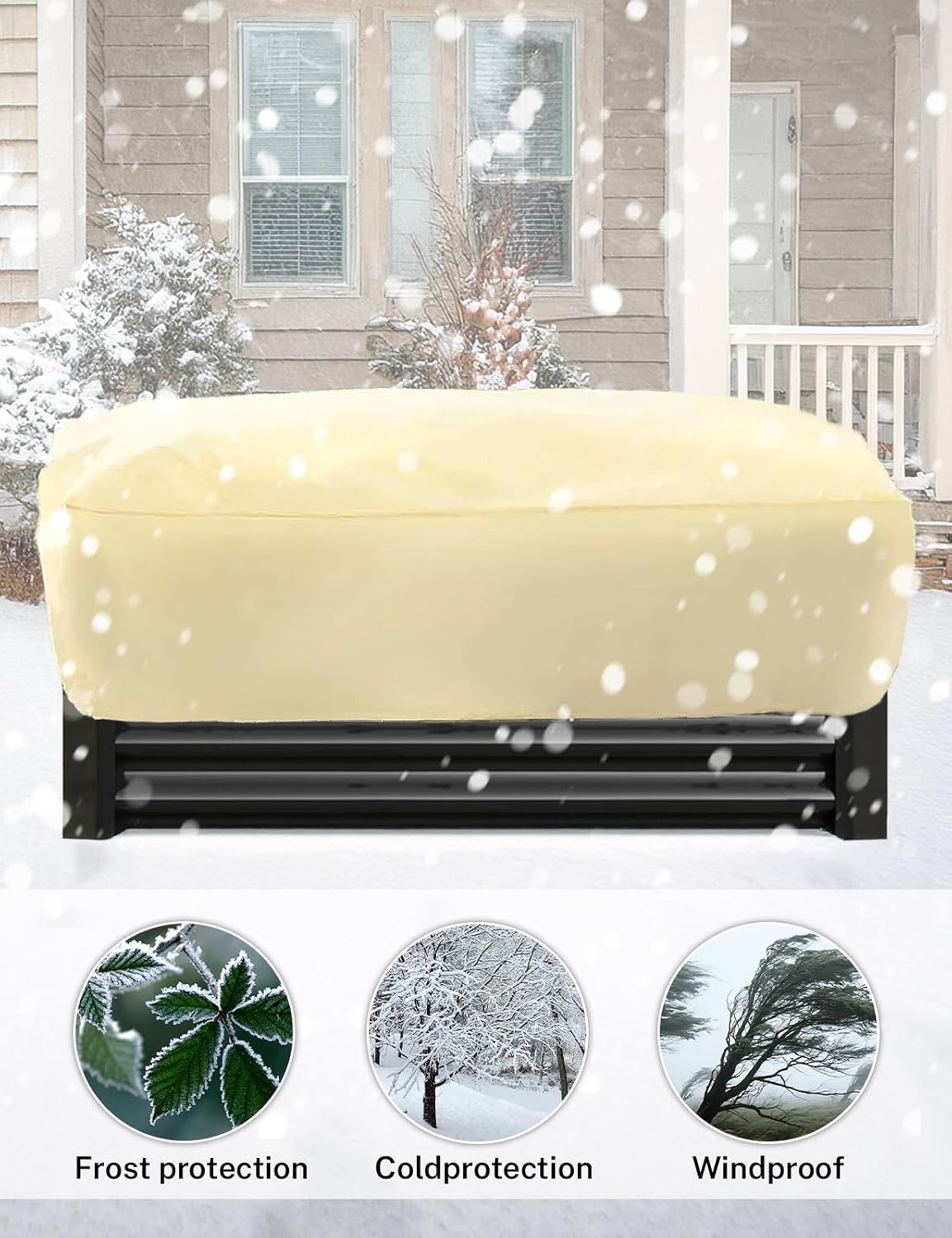 2 Pzas Manta Invierno para Plantas Maceta Rectangular Reutilizable