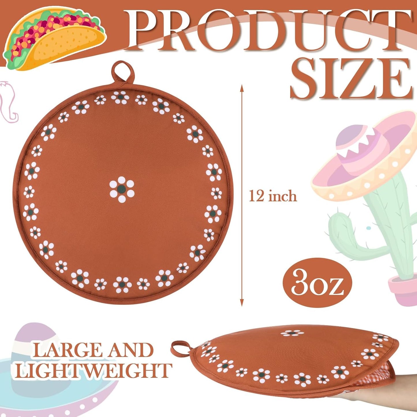 Bolsa calentadora tortilla 12pulg cerámica Talavera microondas