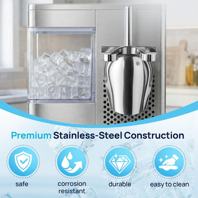 Soporte magnético acero inox para máquina de hielo cocina bar
