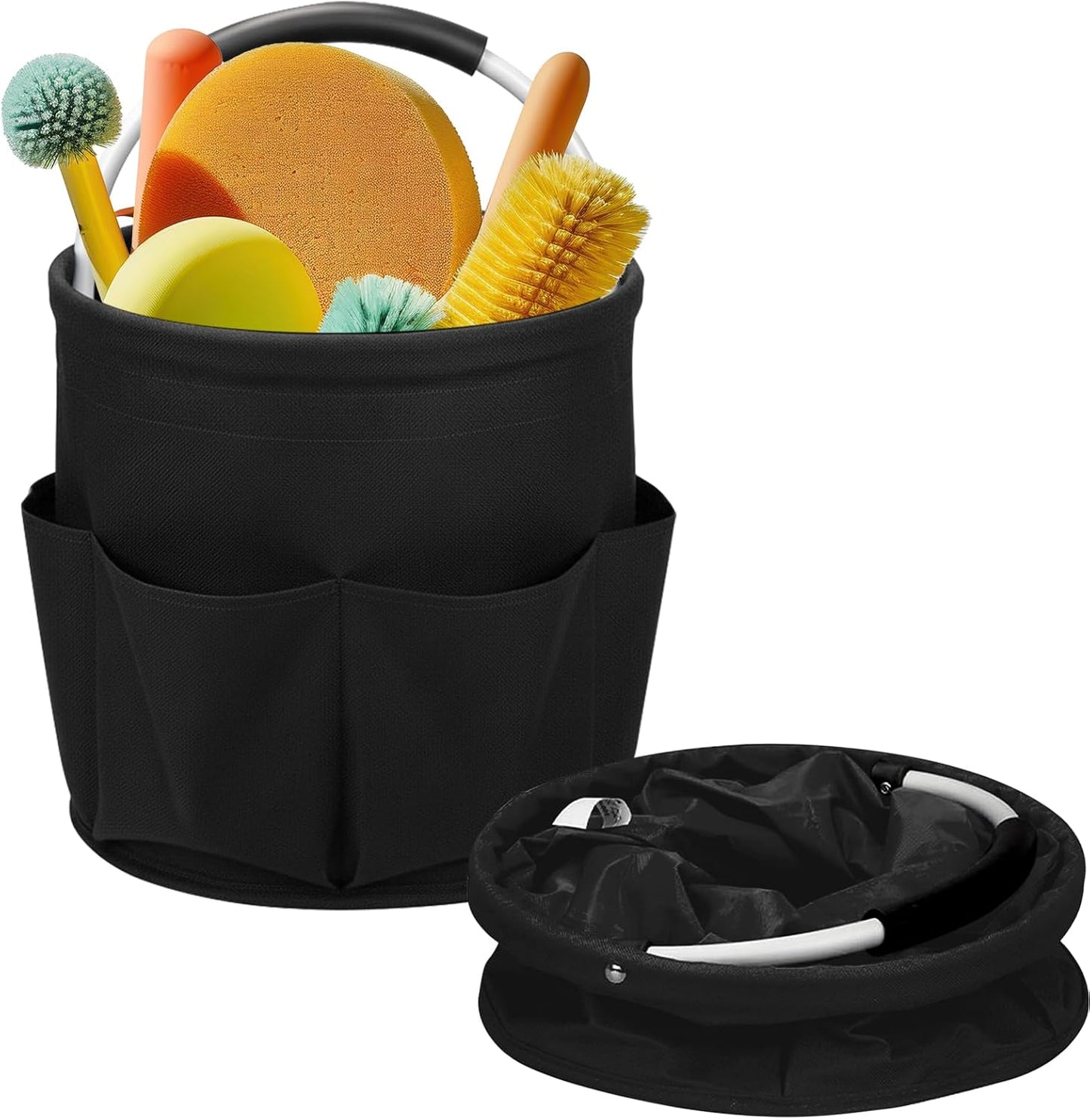 Carrito limpieza 17L con asa plegable negro