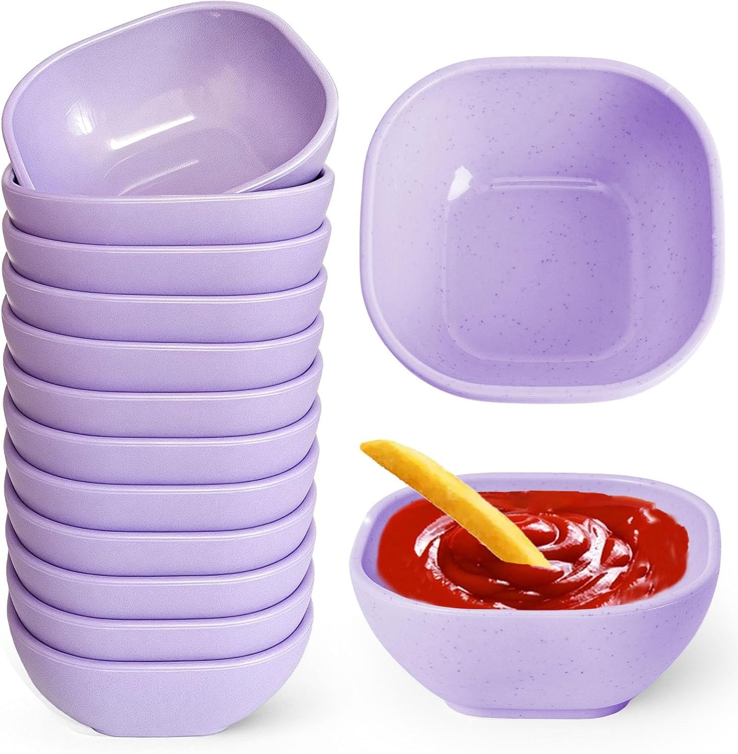 Pack 12 Cuencos Irrompibles Salsa 4.5oz Morado