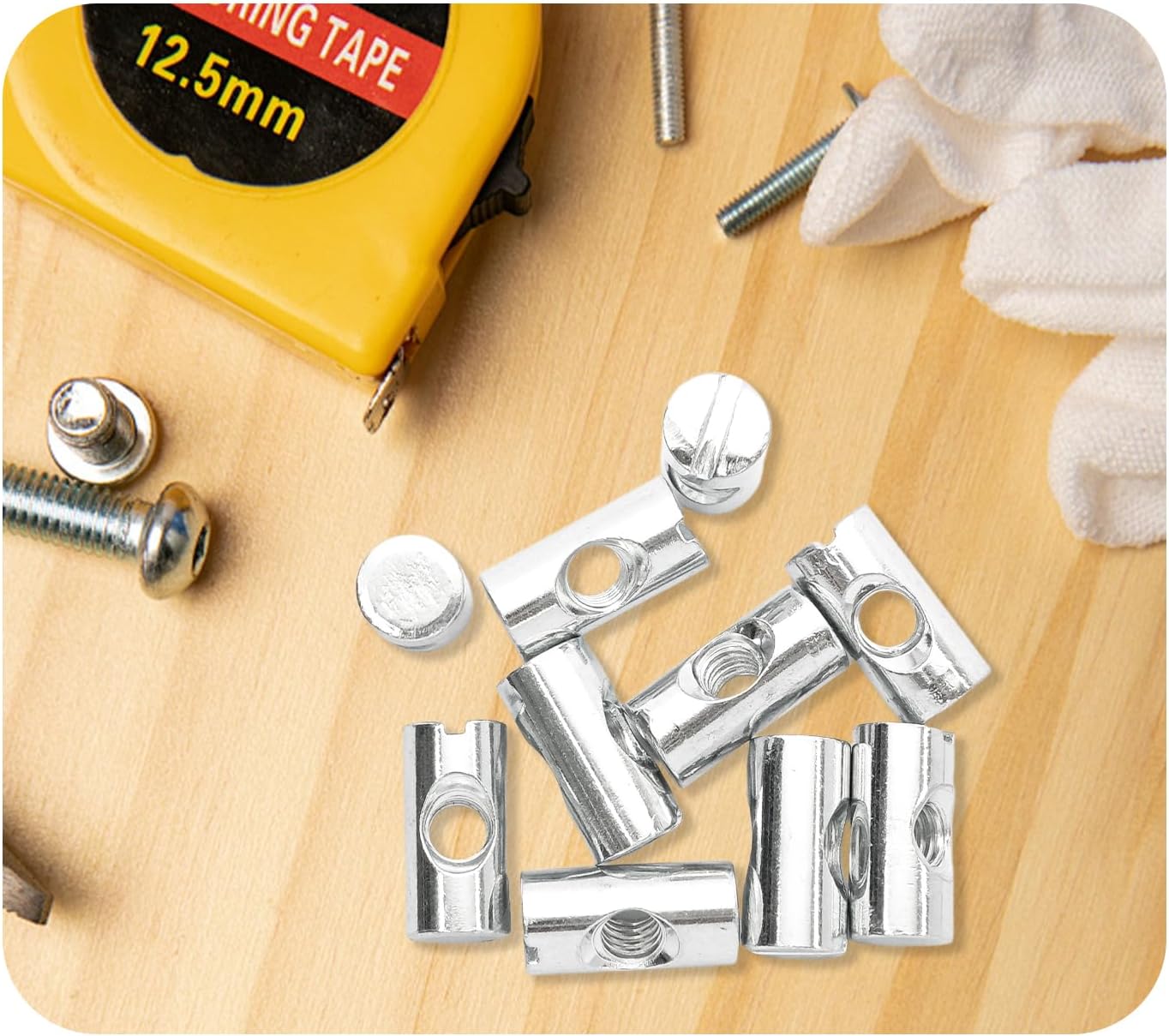 Set 24 Pzas Tuercas M6x20mm Kit Repuesto Muebles