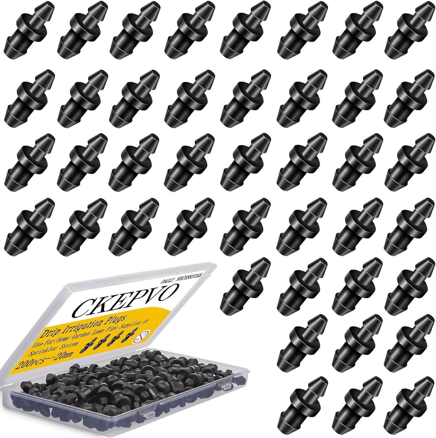 Tapones riego goteo 1/4pulg con tapas púas 100 plástico
