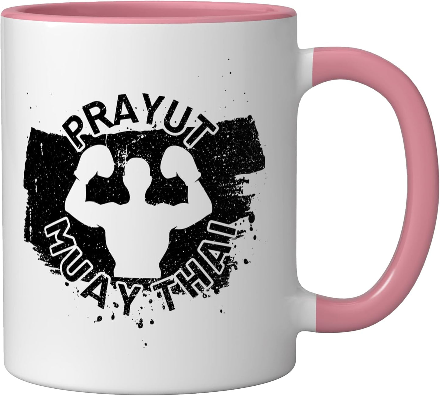 Taza Cerámica Prayut Muay Thai Rosa/Blanca