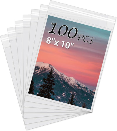 Fundas fotos sin ácido 100 bolsas 8x10pulg transparentes