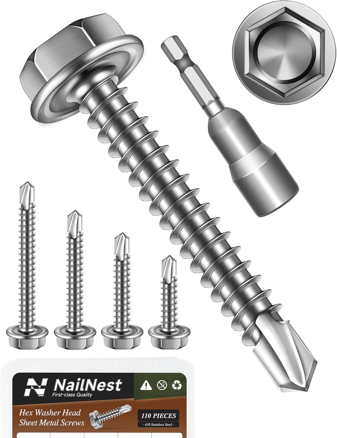 Kit 110 Pzas tornillos acero inox