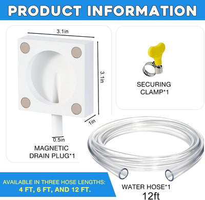Kit drenaje magnético CA ventana 12pulg acero inox