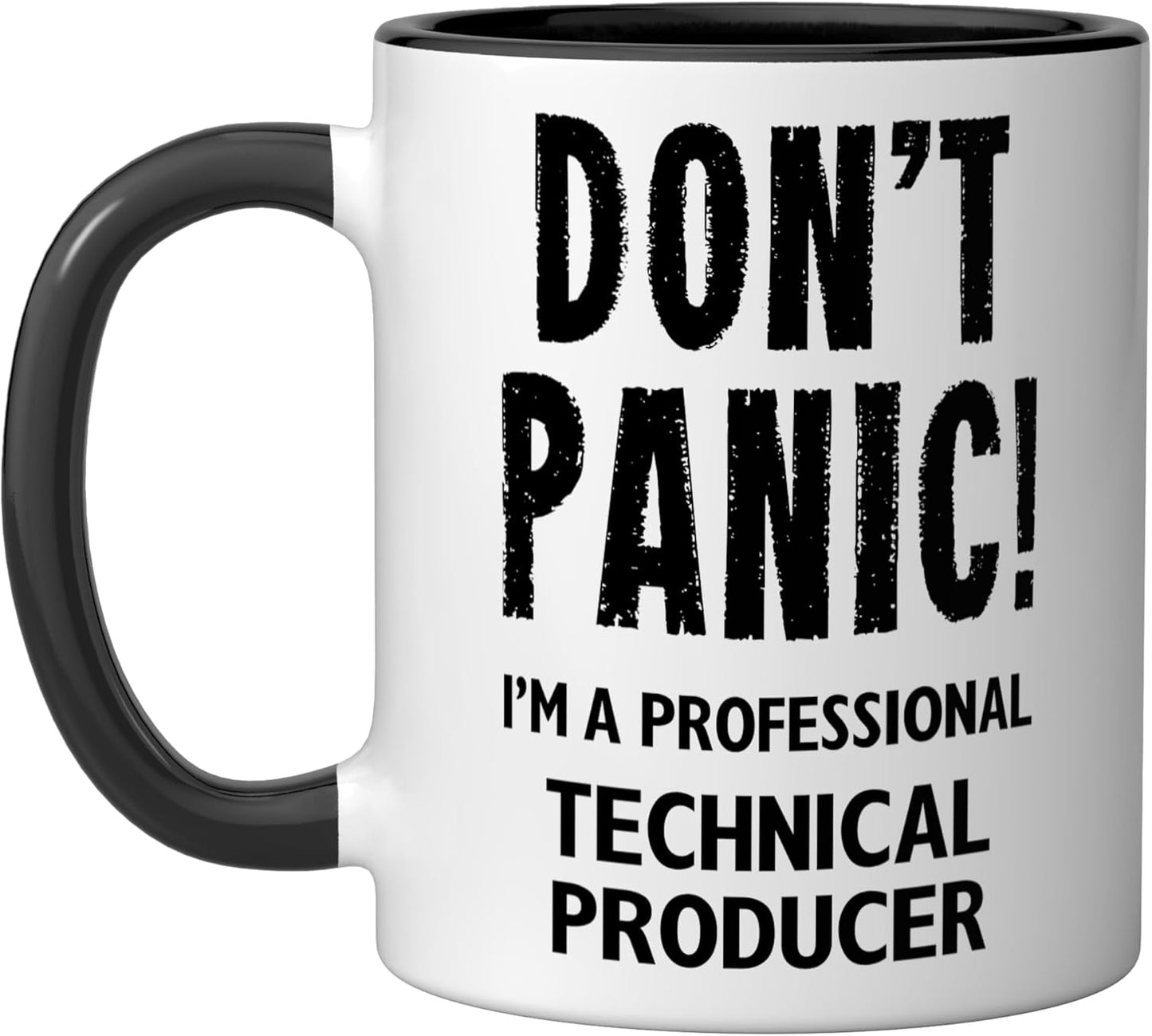 Taza Cerámica Térmica Negro/Blanco