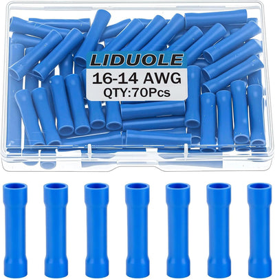 Conectores crimpado cables 16-14 AWG azul pack 70