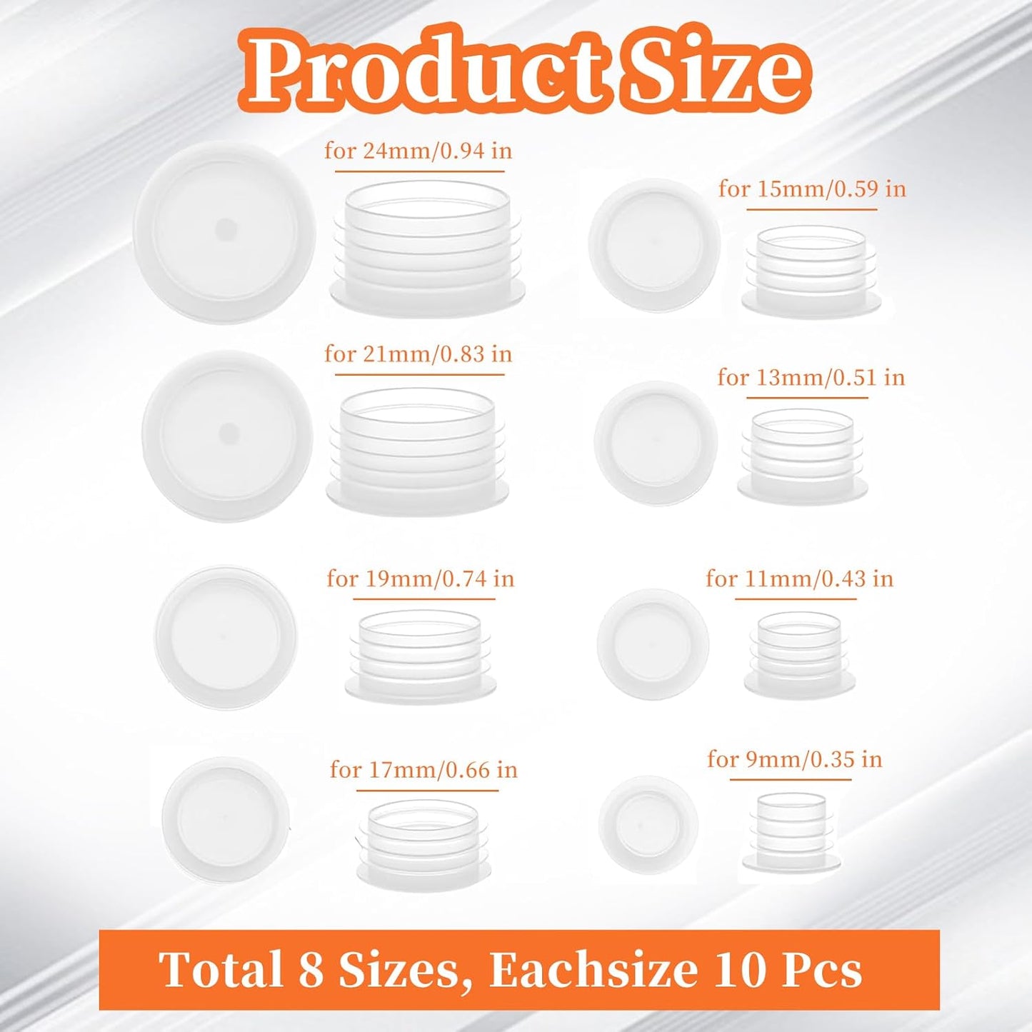 80 Tapones Reutilizables Sal y Pimienta