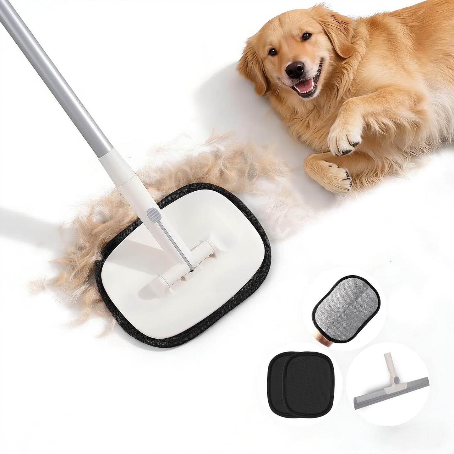 Removedor pelo mascotas 3en1 con mango ajustable electrostático