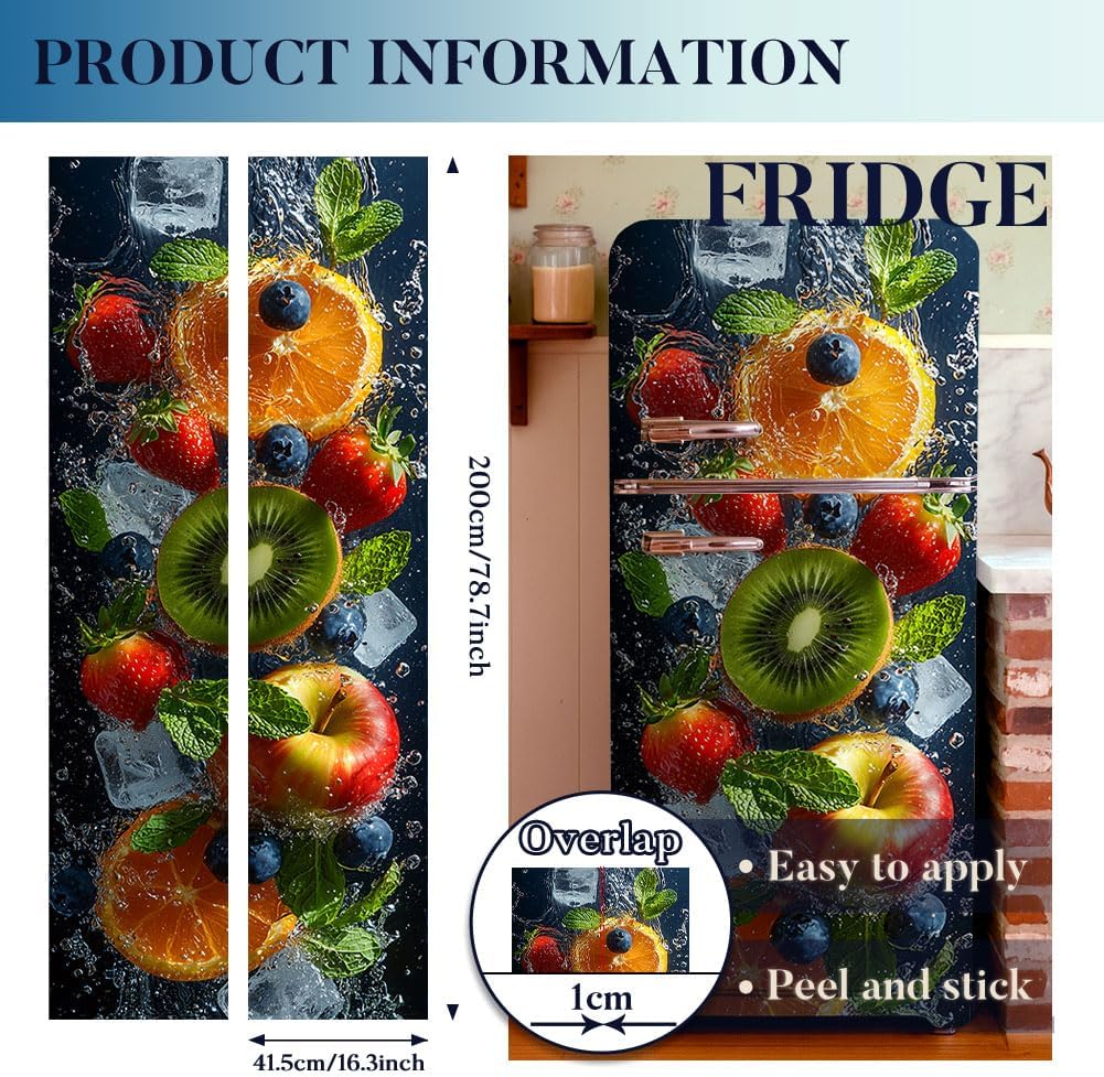 Envolturas frutas autoadhesivas para refrigerador 16x79
