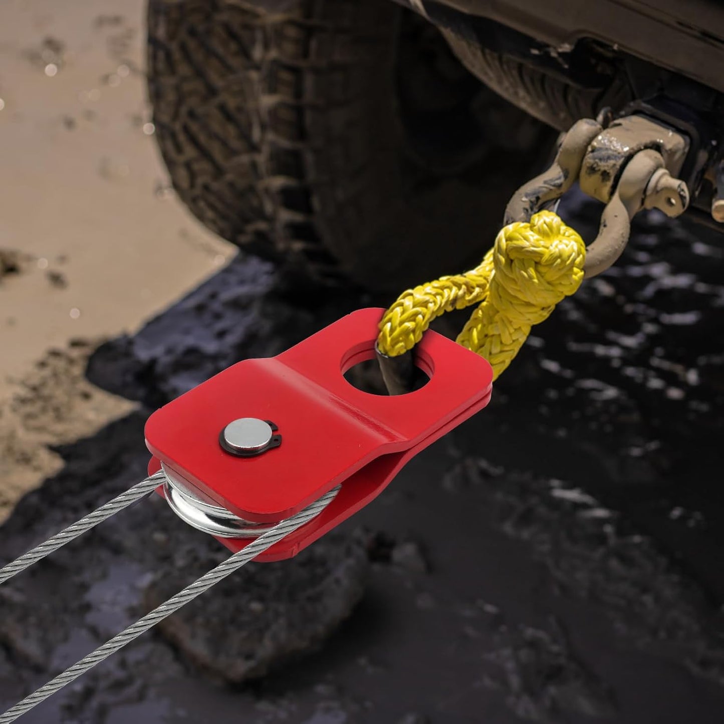 Bloque arranque cabrestante 8000lb polea resistente ATV UTV