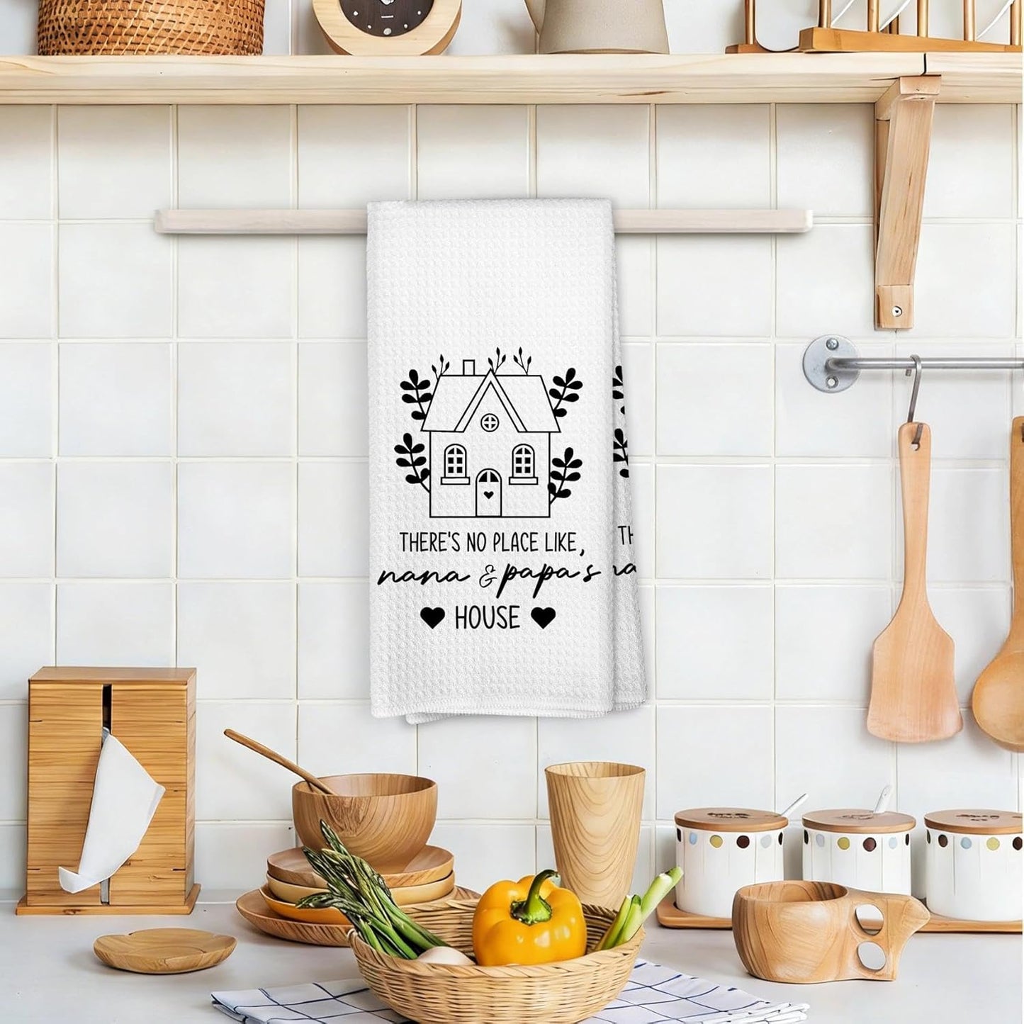 Toallas de cocina para abuelos Nana y Papa regalo decorativo para baño 16x24 pulgadas