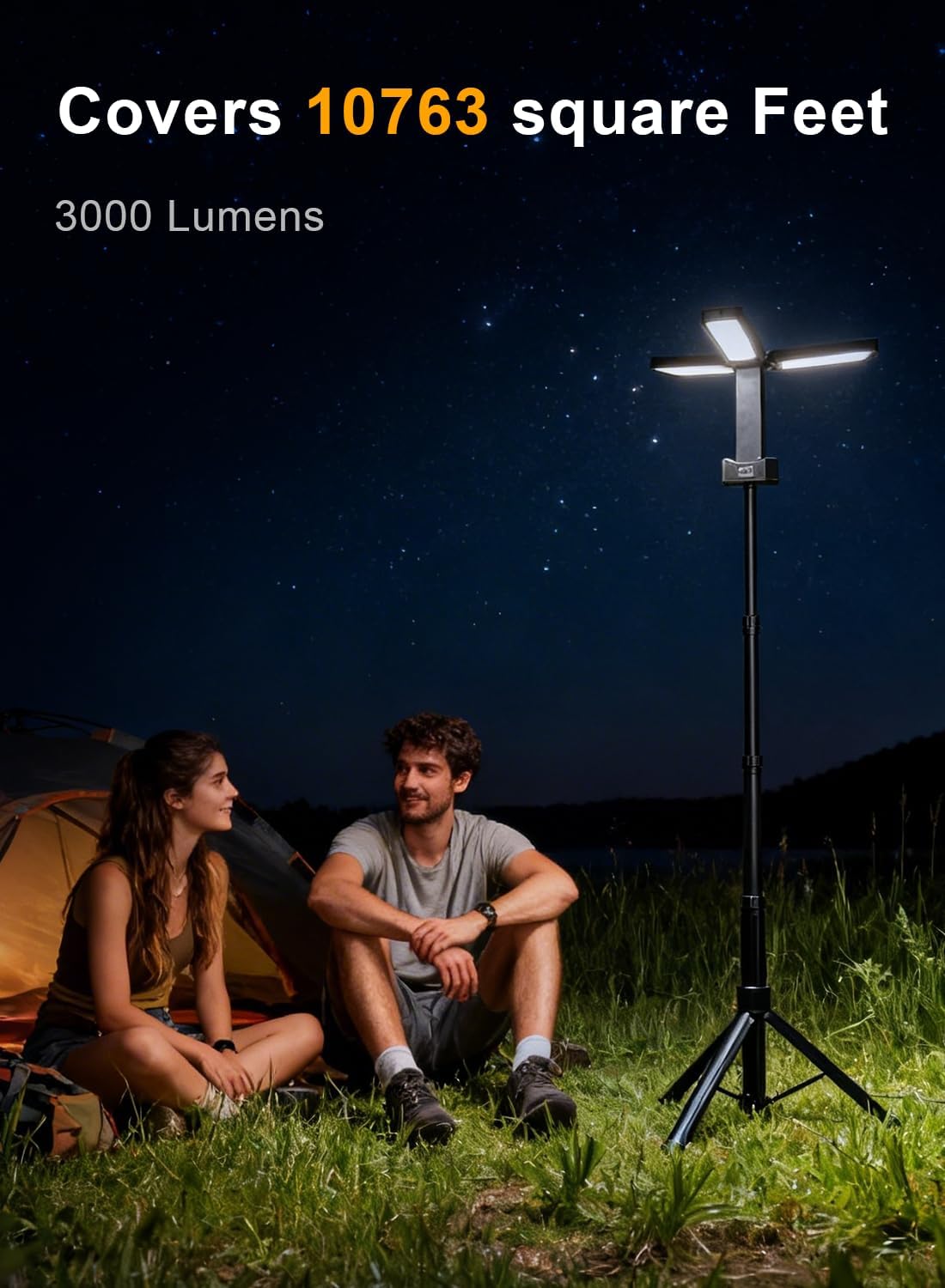 Luz trabajo LED recargable 74.8pulg 2000-3000 lúmenes