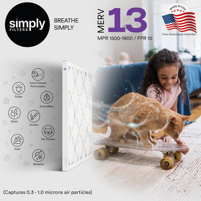 Filtro Aire MERV 13 4 Pzas 24x24x4 para HVAC