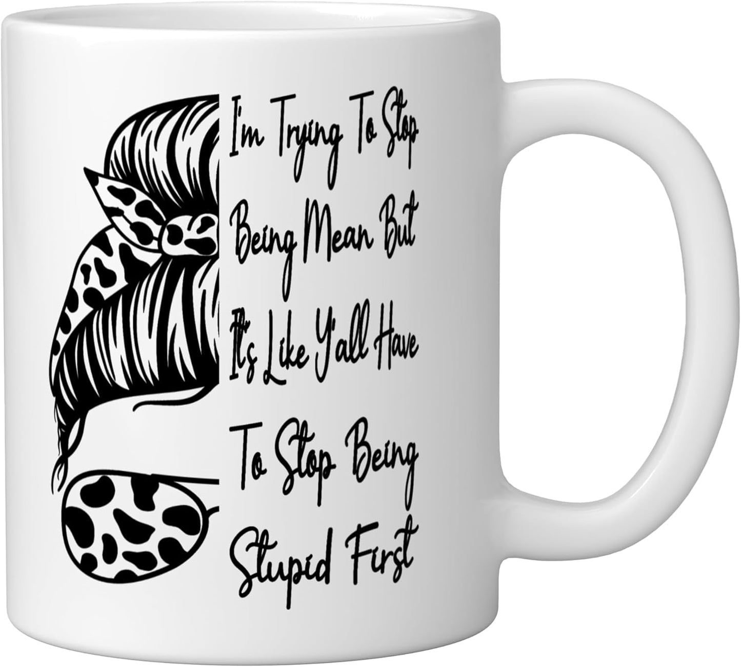 Taza Cerámica Blanca Con Frase Sarcastica