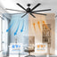 Ventilador techo industrial 84pulg 8 aspas reversibles motor CC