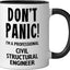 Taza Cerámica Ingeniero Estructural Negro/Blanco