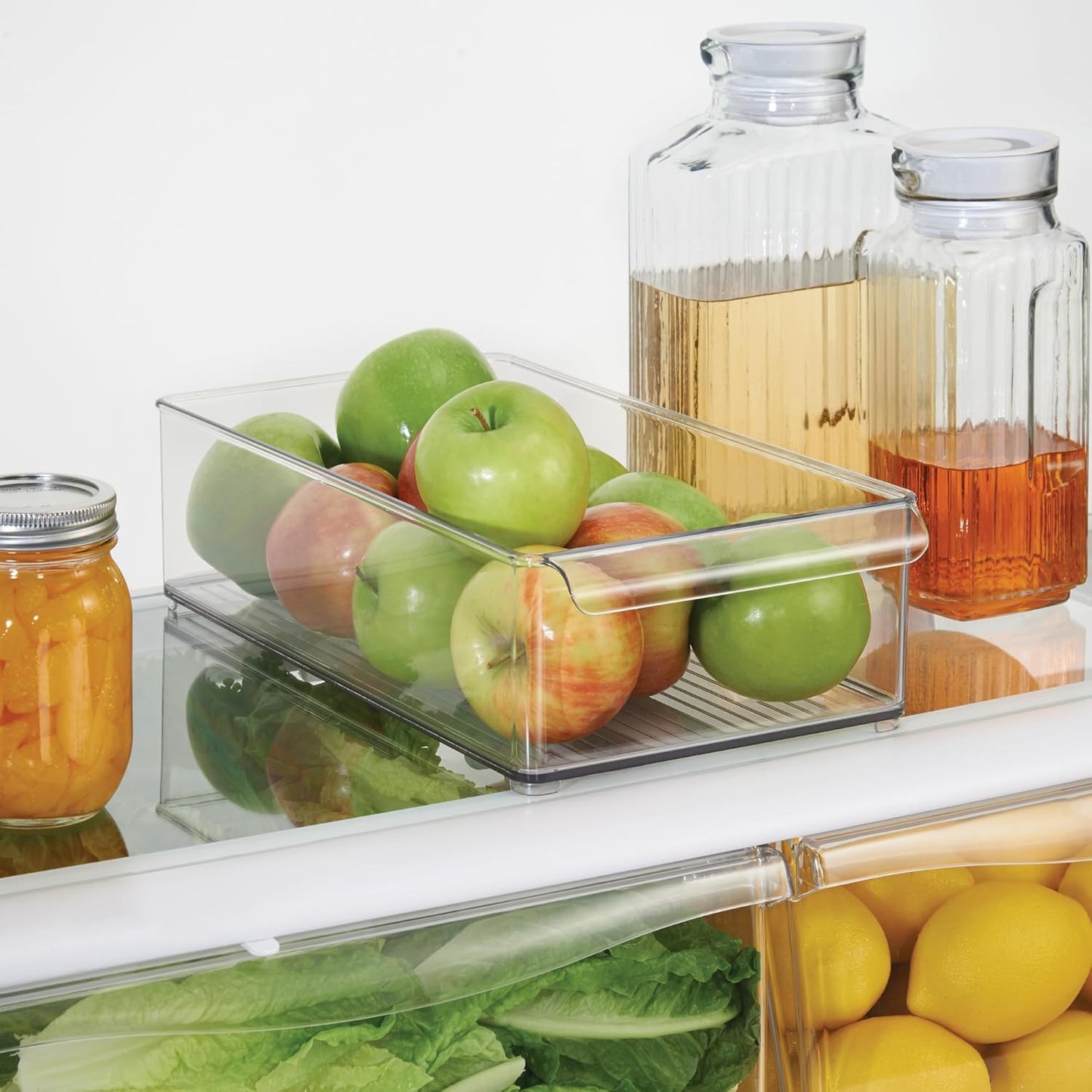 Cubo apilable frigorífico set 6 transparente USA