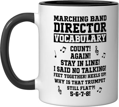 Taza Cerámica para Director de Banda Negro/Blanco