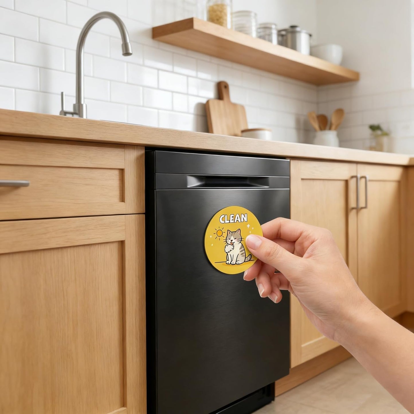 Imán lavavajillas indicador doble cara para refrigerador