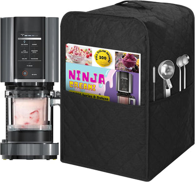 Funda para máquina helados comp Ninja CREAMi 600D impermeable negro