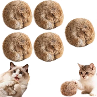 Pelota piel conejo suave con hierba gatera lavable para juegos
