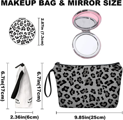 Bolsa maquillaje personalizada con espejo 10 pzas regalo mujer