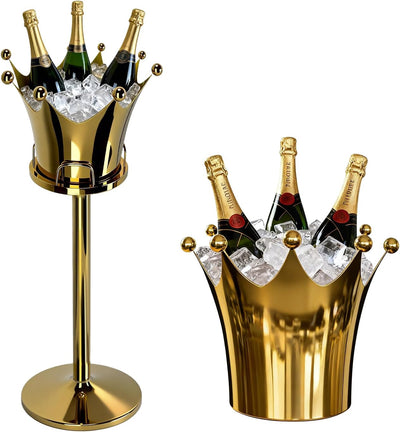 Bote champagne acero inox con soporte 7L para fiestas