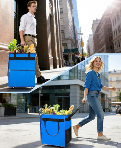 Bolsa reutilizable 84l con 5 ruedas y asas para 90lb