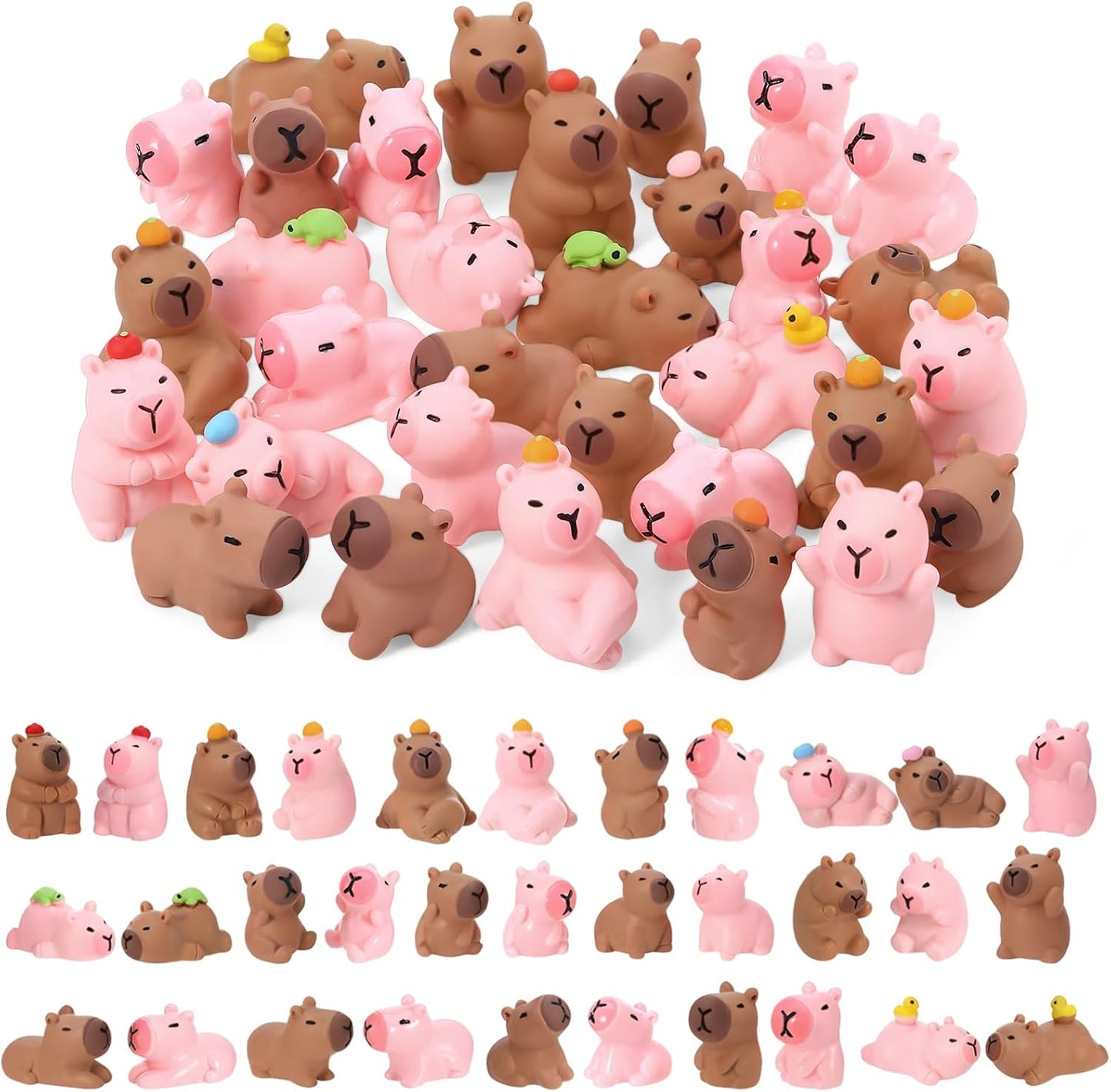 32 Pzas Mini Capybara Resina 16 Estilos Jardín Musgo