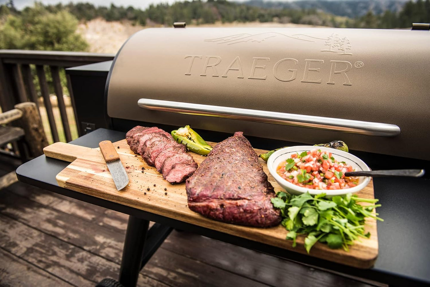 Estante frontal plegable para parrilla Traeger Serie 34