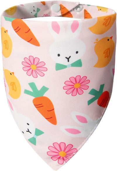 Bandana perro Pascua tema conejo zanahoria pollo ajustable 5-30
