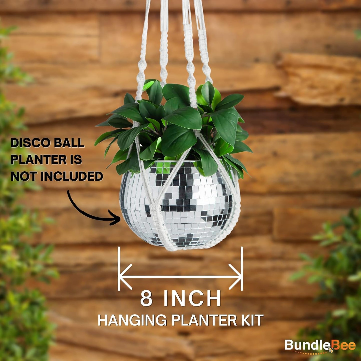 Colgador macramé algodón 35pulg para plantas decoración bohemia
