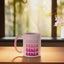Taza cerámica Kenzie First Name estilo minimalista rosa/blanca