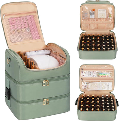 Estuche organizador esmaltes uñas con lámpara 86 botellas