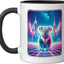 Taza Cerámica Koala Estilo Synthwave 80s Negro/Blanco