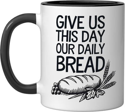 Taza Cerámica Fe cristiana Negro/Blanco