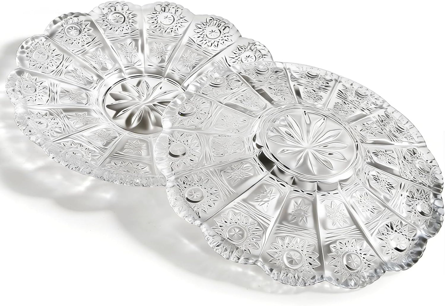 Paquete de 10 platos de vidrio transparente 5.5 pulgadas para postre y aperitivos