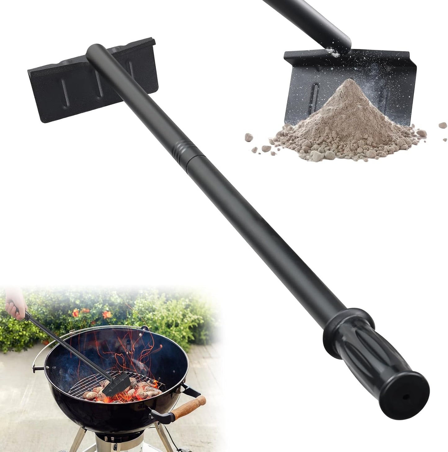 Rastrillo carbón 29pulg para barbacoa chimenea estufa