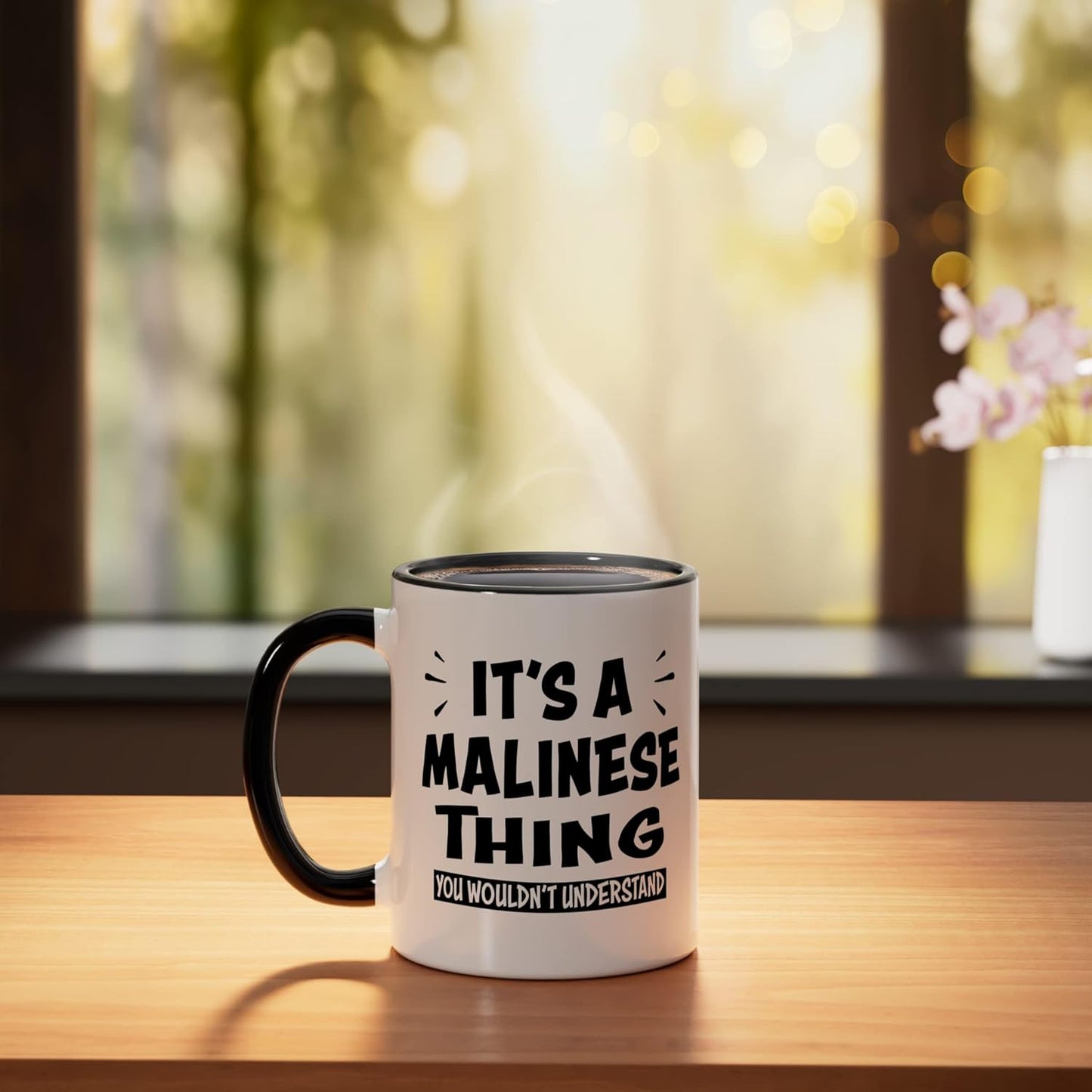 Taza Cerámica Malinesa Negro/Blanco