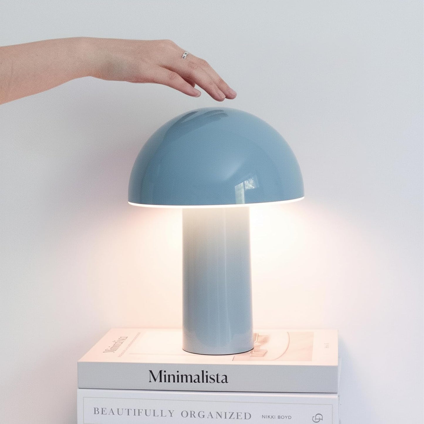 Lámpara mesa hongos 10pulg LED inalámbrico recargable
