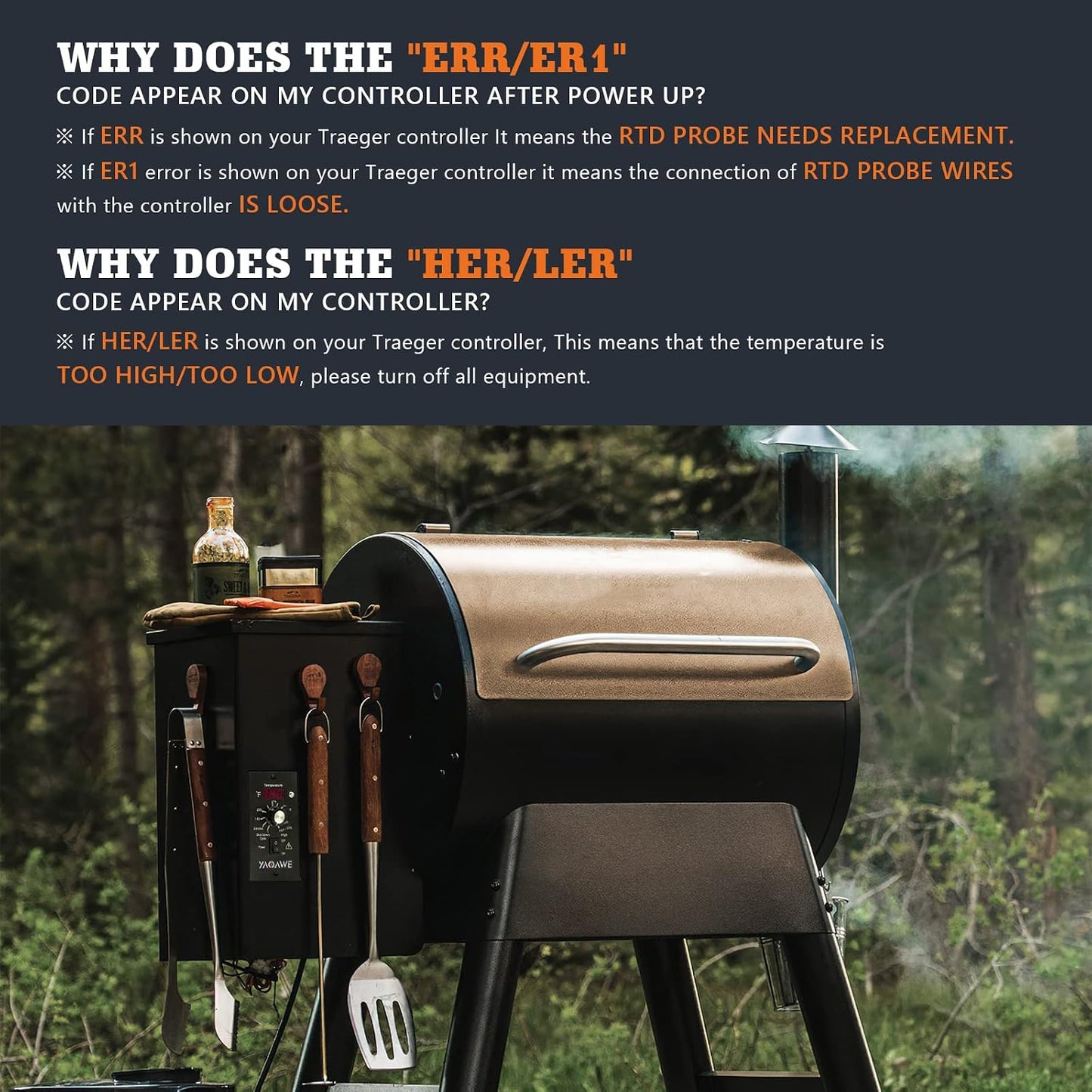 Kit termostato digital comp Traeger con sensor 7pulg