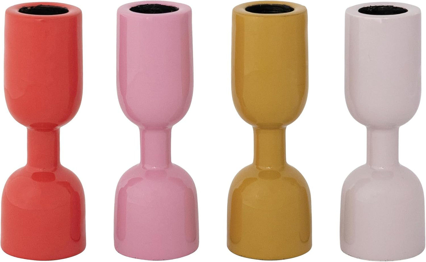Set 4 Soportes Cónicos Aluminio Esmaltado Multicolor